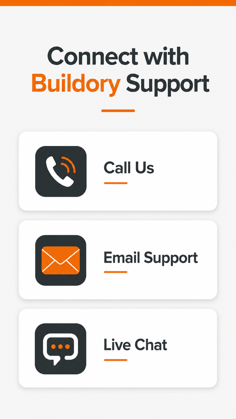 Connect with Buildory Support